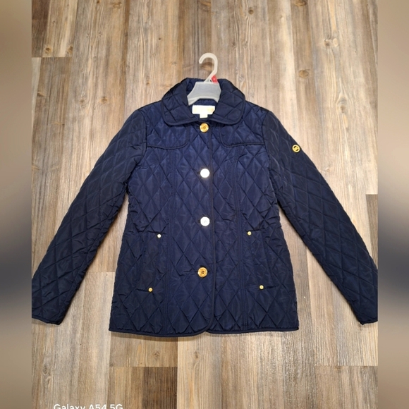 Michael Kors Jackets & Blazers - Michael Kors Quilted Jacket Women's Small Michael Kors navy blue gold buttons
